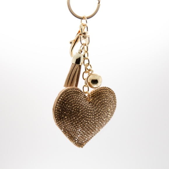 3 Bling Crystal Heart Keychain - Mix colors! - Picture 4 of 8